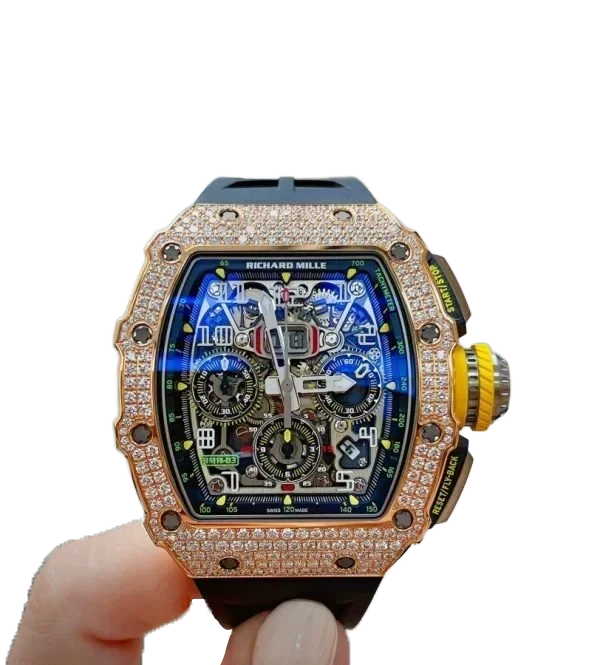 RM 11-03 Flyback Chronograph Diamond Set Rose Gold