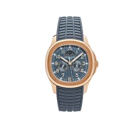 Aquanaut Luce 40mm 5261R-001 Annual Calendar Moon Phases Rose Gold Blue-Gray Dial