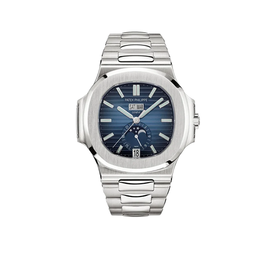 Nautilus 40mm 5726/1A-014 Annual Calendar Moon Phases Stainless Steel Blue Dial