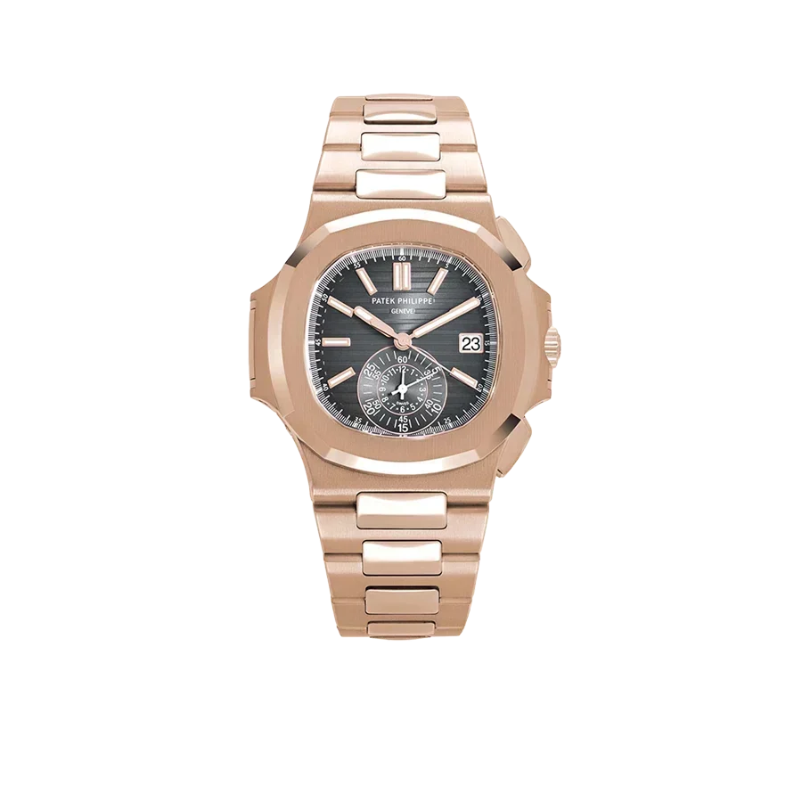 Nautilus 40mm 5980/1R-001 Chronograph Date Rose Gold Black Dial