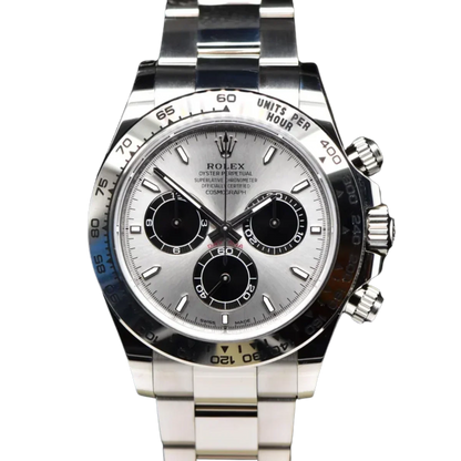 Daytona 40 mm White Gold Silver Dial Mens Watch M126509-0003