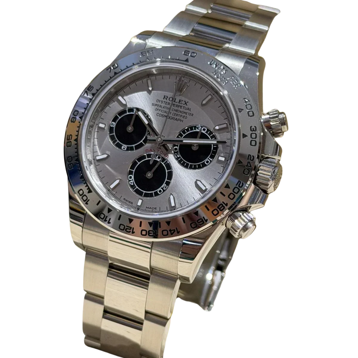 Daytona 40 mm White Gold Silver Dial Mens Watch M126509-0003