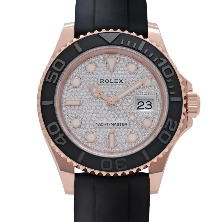 Yacht-Master 40mm 126655 Rose Gold Pavé Diamond Dial