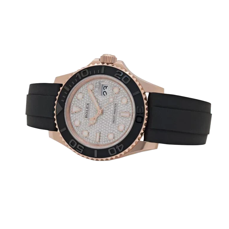 Yacht-Master 40mm 126655 Rose Gold Pavé Diamond Dial