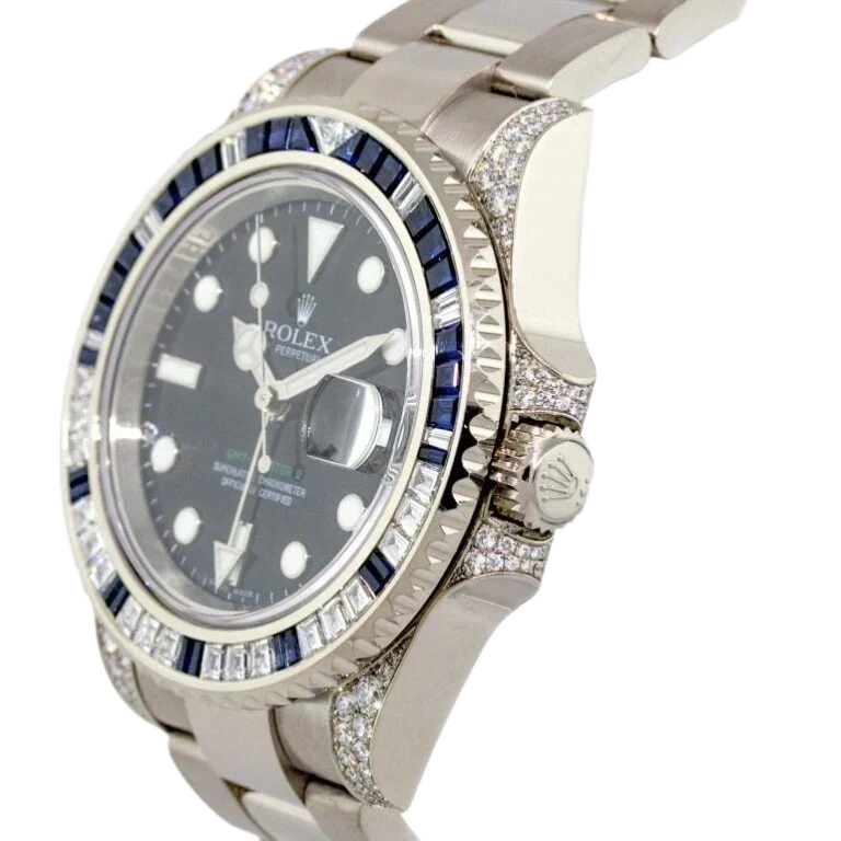 GMT-Master II, Reference 116759SA White Gold Diamond And Sapphire