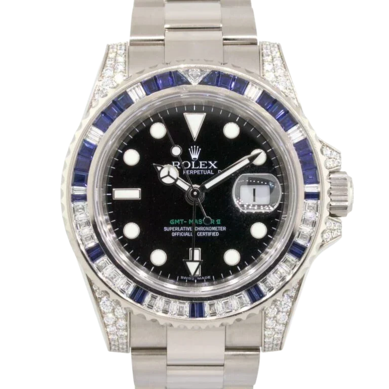 GMT-Master II, Reference 116759SA White Gold Diamond And Sapphire