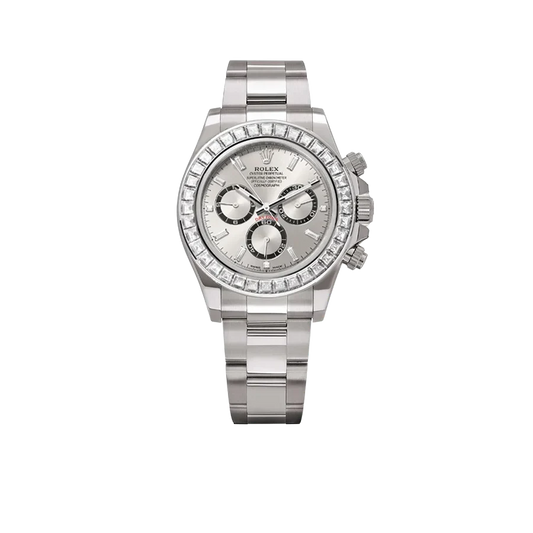 Cosmograph Daytona 40mm White Gold Silver Diamond Dial Diamond Bezel M126539TBR