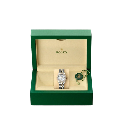 Lady-Datejust 28mm 279383RBR-0019 Oystersteel Mother of Pearl Diamond Dial Diamond Bezel Jubilee