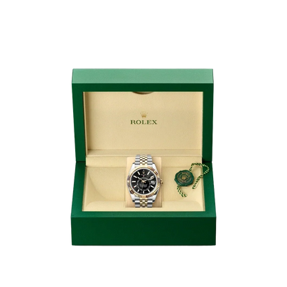 Sky-Dweller 42 mm Oyster, Oystersteel and Yellow Gold 336933 Bright Black