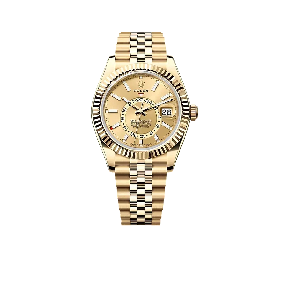 Sky-Dweller 42mm Oyster Yellow Gold 336938 Champagne-colour