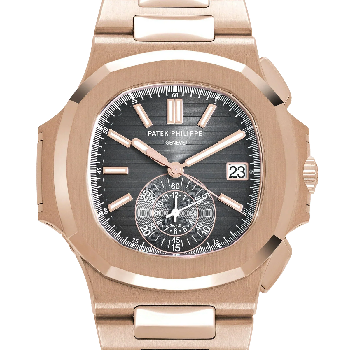 Nautilus 40mm 5980/1R-001 Chronograph Date Rose Gold Black Dial