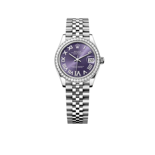 Lady-Datejust 31mm 278384RBR Stainless Steel Diamond Bezel Violet Roman Dial Jubilee