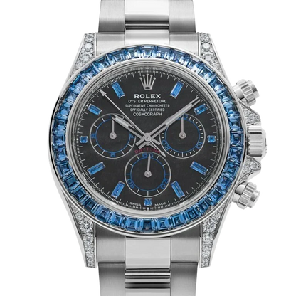 Daytona 40mm 126599TSA White Gold Silver Sheen Obsidian Dial Sapphire Bezel