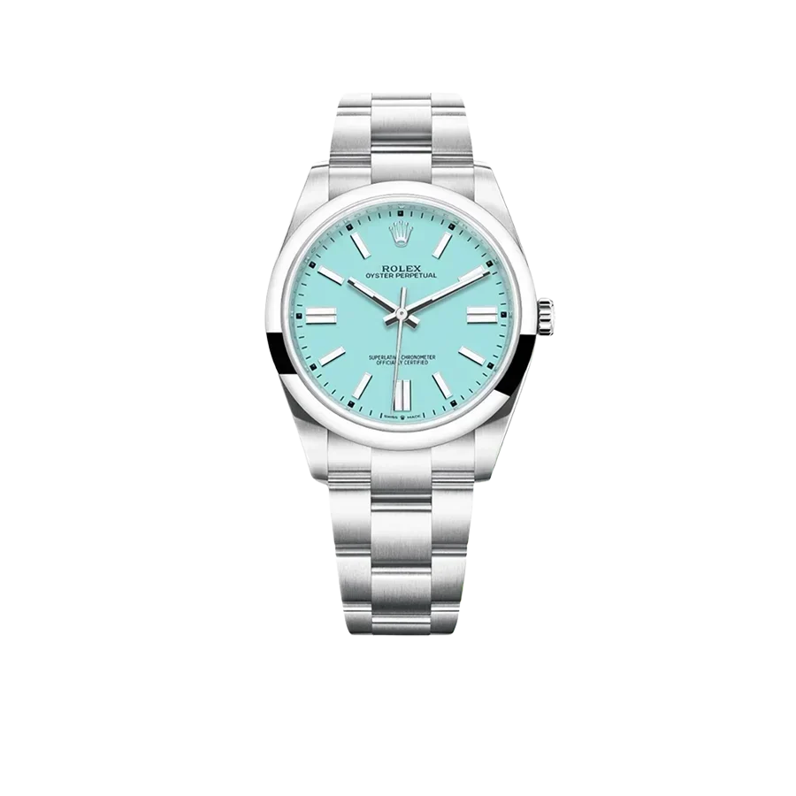 Oyster Perpetual 41mm Stainless Steel Turquoise Dial 124300-0006