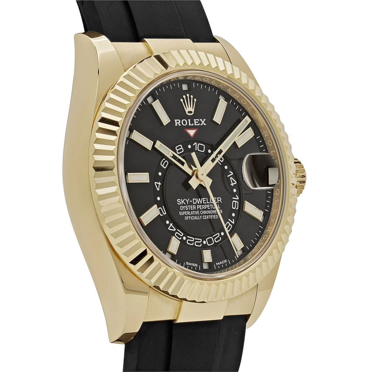 Sky-Dweller 42mm Yellow Gold Bright Black Dial 336238