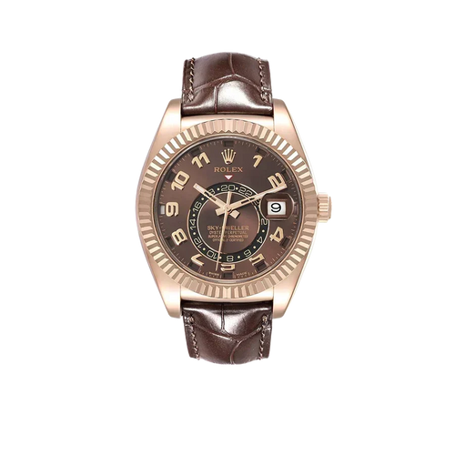 Sky-Dweller 42mm  Everose Chocolate Brown Dial Rose Gold Watch 326135