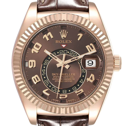 Sky-Dweller 42mm  Everose Chocolate Brown Dial Rose Gold Watch 326135