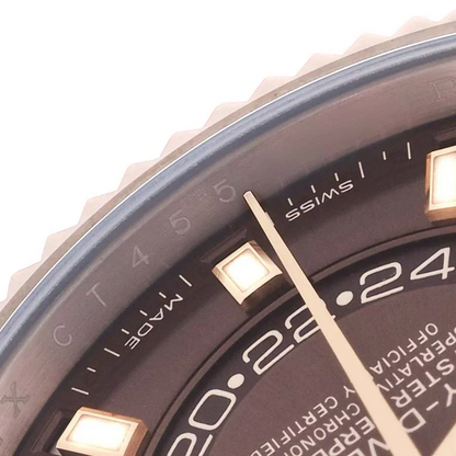 Sky-Dweller 42mm Rose Gold Chocolate Brown Dial Mens Watch 326235