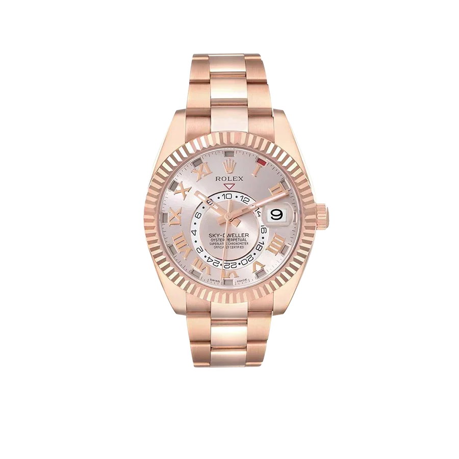 Sky-Dweller 42mm  Rose Gold Sundust Dial Mens Watch 326935