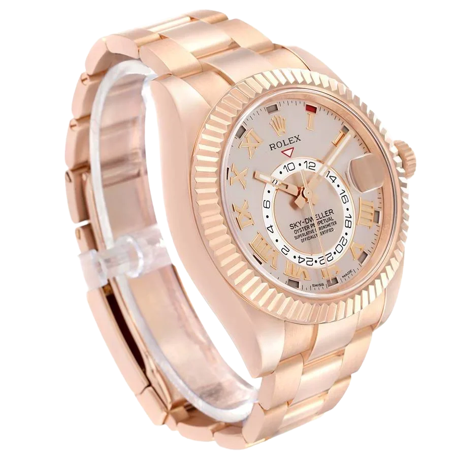 Sky-Dweller 42mm  Rose Gold Sundust Dial Mens Watch 326935