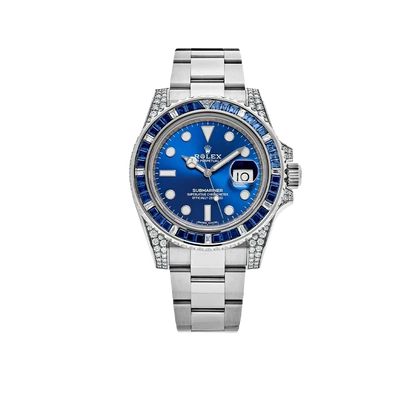 Submariner Date 40mm 116659SABR White Gold Blue Dial Sapphire Diamond Bezel