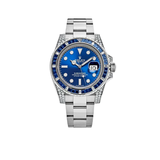 Submariner Date 40mm 116659SABR White Gold Blue Dial Sapphire Diamond Bezel