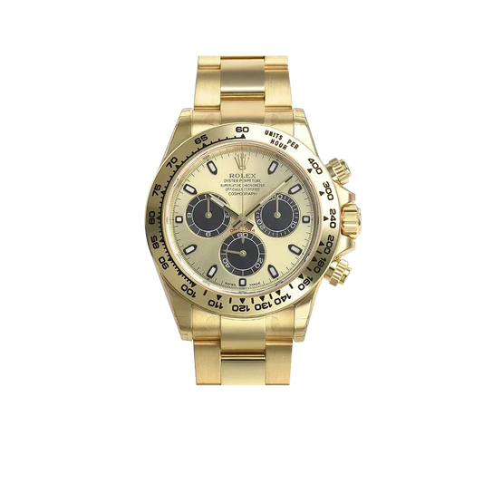 Daytona 40mm Yellow Gold Champagne Black Dial 116508